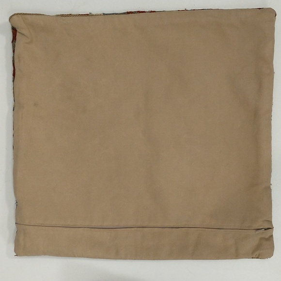 Four Carpet Woven Vintage Pillow Cases Coordinating Set Natural Fiber Zip Casing - Picture 9 of 16